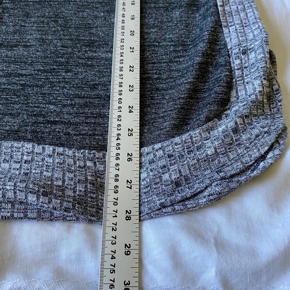 Suzy Shier Women's Gray/Black Knit Short Sleeve Sweater Top Medium Office Boxy - Picture 10 of 12